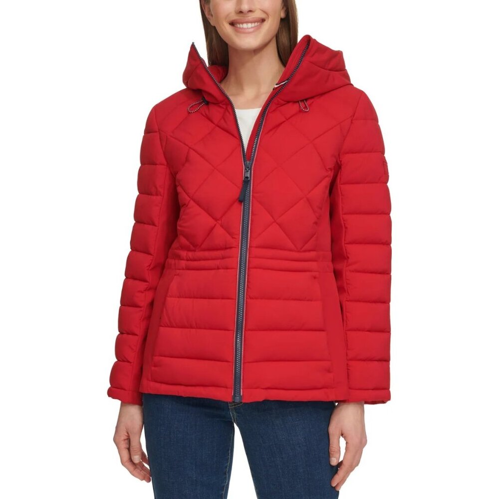 Red (Crimson) - Tommy Hilfiger Ladies' Quilted Jacket